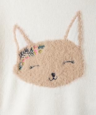 Pull bébé fille en maille douce à motif peluche vue2 - GEMO(BEBE DEBT) - GEMO