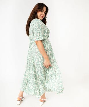 Robe à manches courtes à motifs fleuris femme grande taille vue3 - GEMO 4G GT - GEMO