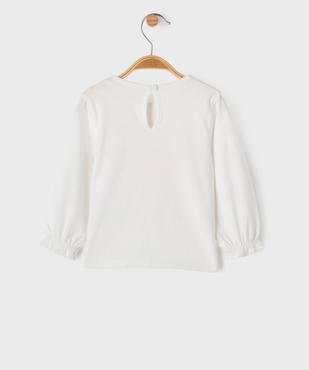Tee-shirt manches longues avec motifs bébé fille vue3 - GEMO(BEBE DEBT) - GEMO
