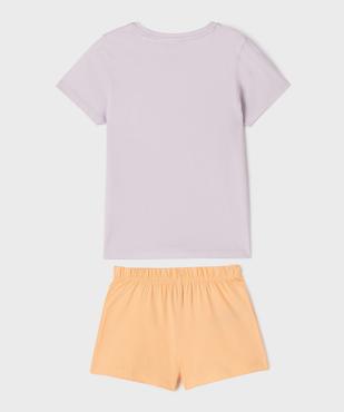 Pyjashort bicolore avec motifs sur le buste fille - Hello Kitty vue3 - HELLO KITTY - GEMO