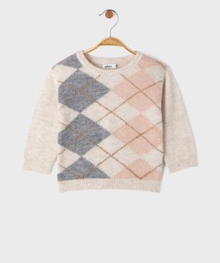 Pull à motif jacquard bébé fille vue2 - GEMO(BEBE DEBT) - GEMO