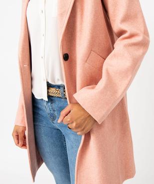 Manteau long à col tailleur femme vue5 - GEMO 4G FEMME - GEMO