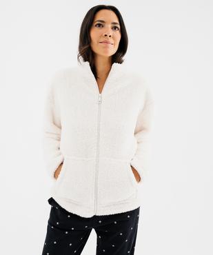 Veste d'intérieur polaire zippée femme vue1 - GEMO(HOMWR FEM) - GEMO