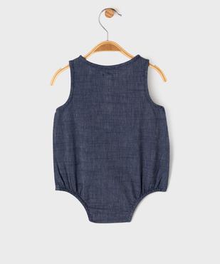 Combinaison courte à rayures bébé garçon vue4 - GEMO(BB COUCHE) - GEMO