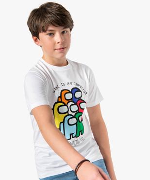 Tee-shirt garçon à manches courtes imprimé - Among Us vue1 - AMONG US - GEMO