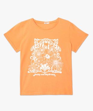 Tee-shirt femme à manches courtes avec motif hippie vue4 - GEMO(FEMME PAP) - GEMO
