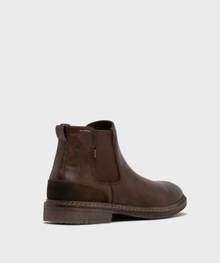 Chelsea boots avec empiècement au talon homme - Mario Baldano vue4 - MARIO BALDANO - GEMO