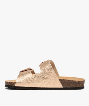 Mules femme à double bride à boucles unies vue3 - GEMO (CASUAL) - GEMO