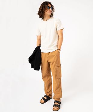 Tee-shirt manches courtes en grosse maille flammée homme vue6 - GEMO (HOMME) - GEMO