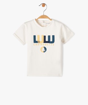 Tee-shirt bébé garçon imprimé avec manches courtes à revers - LuluCastagnette vue1 - LULUCASTAGNETTE - GEMO