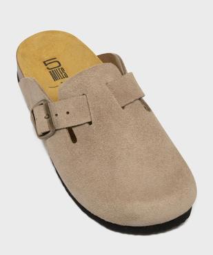 Sabots en cuir suédé avec semelle intérieure anatomique beige pour garçon vue5 - 5 MILES GEMO FOR GOOD - GEMO