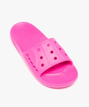 Claquettes femme unies à bride large perforée - Crocs vue5 - CROCS - GEMO