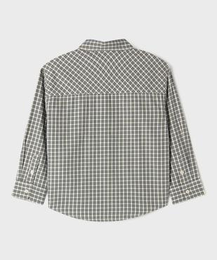 Chemise à manches longues en coton à carreaux garçon vue4 - GEMO (ENFANT) - GEMO