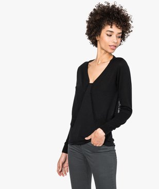 Gilet court dos en dentelle vue1 - FOLLOW ME - GEMO