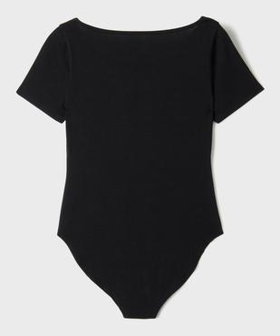Body uni encolure bateau fille vue3 - GEMO 4G FILLE - GEMO