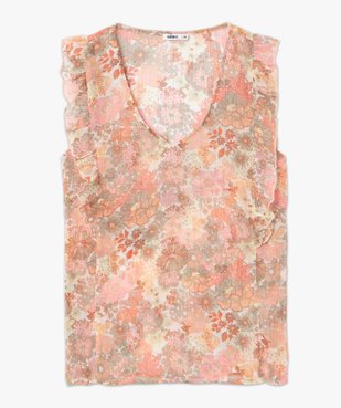 Blouse femme sans manches en voile à motifs fleuris vue4 - GEMO(FEMME PAP) - GEMO
