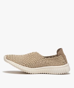 Baskets femme tressées sans lacets extra légères vue3 - GEMO (SPORTSWR) - GEMO
