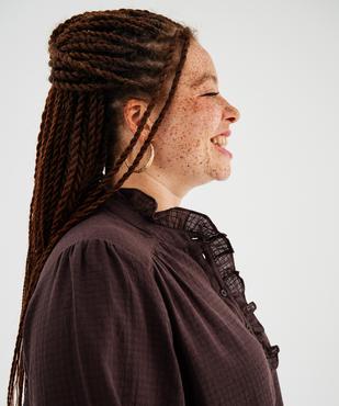 Blouse manches longues avec col victorien à volants femme grande taille vue2 - GEMO (G TAILLE) - GEMO