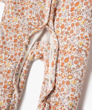 Pyjama en velours à motifs fleuris bébé fille vue2 - GEMO 4G BEBE - GEMO