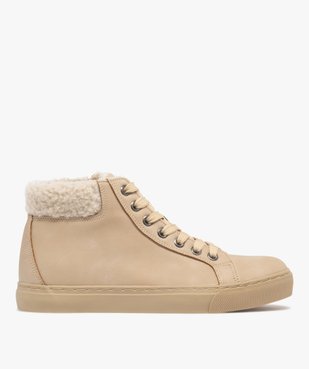 Baskets femme mid-cut unies avec col fourré et à zip vue1 - FOLLOW ME G4G - GEMO