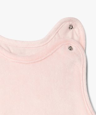 Gigoteuse en velours TOG 2,5 avec motif en maille peluche bébé fille vue3 - GEMO 4G BEBE - GEMO