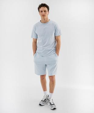 Bermuda en maille French Terry avec taille ajustable homme vue4 - GEMO 4G HOMME - GEMO