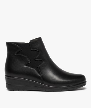 Boots femme confort unies à talon compensé vue1 - GEMO (CONFORT) - GEMO