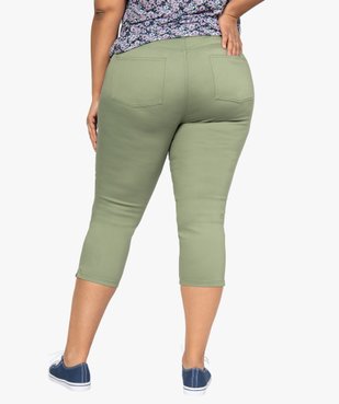 Pantacourt femme grande taille en toile extensible coupe ajustée vue3 - GEMO (G TAILLE) - GEMO