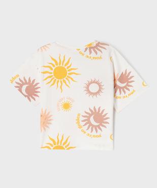 Tee-shirt oversize à larges motifs fille vue7 - GEMO 4G FILLE - GEMO