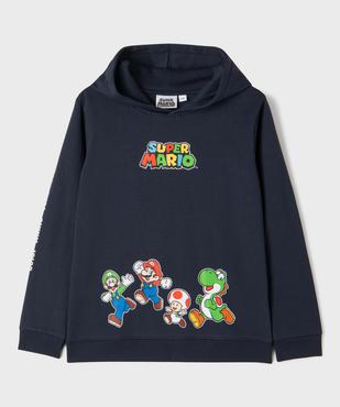 Sweat à capuche à motifs multicolores garçon - Super Mario vue1 - MARIO - GEMO