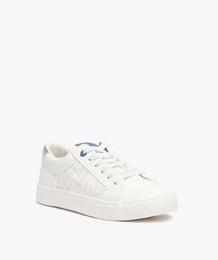 Tennis femme à lacets brillants avec décor végétal perforé vue2 - GEMO (SPORTSWR) - GEMO