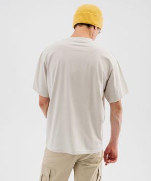 Tee-shirt manches courtes oversize à motif urbain homme vue3 - GEMO 4G HOMME - GEMO