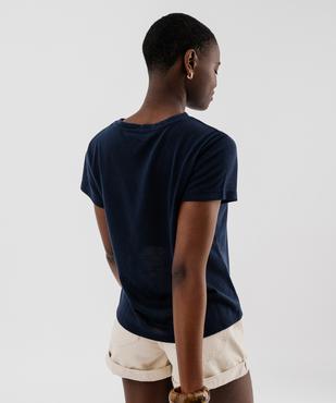 Tee-shirt manches courtes avec palmier pailleté femme vue3 - GEMO(FEMME PAP) - GEMO