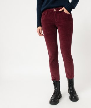 Pantalon slim 7/8ème en velours côtelé femme - LuluCastagnette vue1 - LULUCASTAGNETTE - GEMO