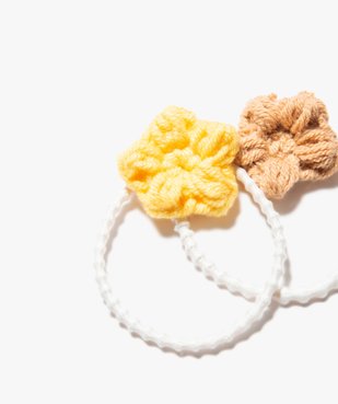 Élastiques à cheveux fille avec fleur en crochet (lot de 2) vue2 - GEMO (ACCESS) - GEMO