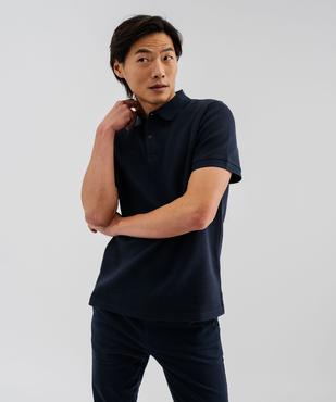 Polo manches courtes en maille nid d'abeille homme vue1 - GEMO (HOMME) - GEMO