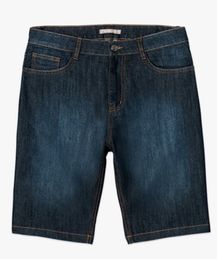 Short en jean avec surpiqûres contrastantes vue4 - GEMO (G TAILLE) - GEMO