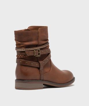 Boots avec brides fantaisie sur la tige femme - Emilia Rosa vue4 - EMILIA ROSA - GEMO