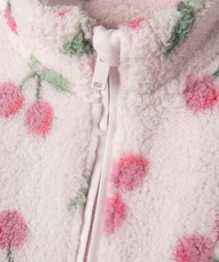 Sweat zippé à col montant en sherpa fille vue3 - GEMO (ENFANT) - GEMO