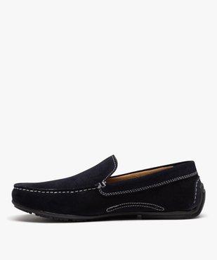 Mocassins homme unis en cuir velours vue3 - URBAN STEPS GEMO FOR GOOD - GEMO