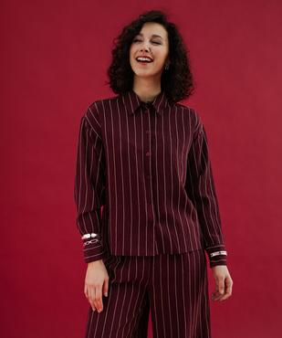 Chemise fluide à fines rayures femme vue7 - GEMO 4G FEMME - GEMO