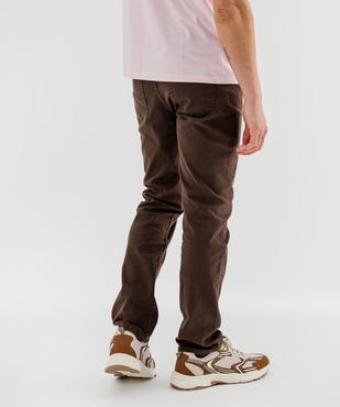 Jean straight en coton stretch à la couleur unique homme vue3 - GEMO 4G HOMME - GEMO