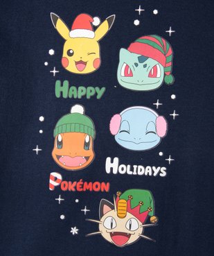 Tee-shirt à manches longues spécial Noël garçon - Pokemon vue3 - POKEMON - GEMO