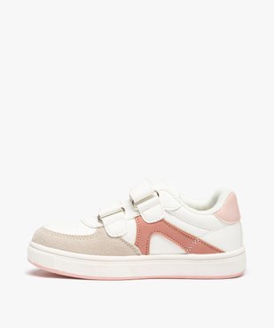 Baskets fille à scratch style retro détails colorés  vue3 - GEMO (ENFANT) - GEMO