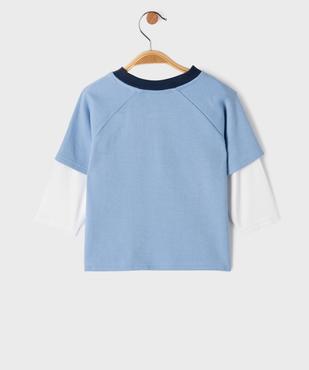 Maillot de sport manches longues effet 2-en-1 bébé garçon vue3 - GEMO 4G BEBE - GEMO