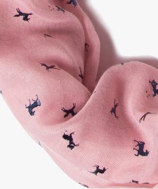 Foulard fille forme snood avec micro motifs licornes  vue2 - GEMO 4G FILLE - GEMO