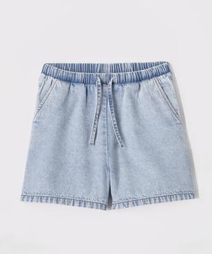 Short en jean ample à taille élastiquée fille vue1 - GEMO (JUNIOR) - GEMO