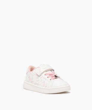Baskets bébé fille à scratch motif Printemps - Lulu Castagnette vue2 - LULU CASTAGNETT - GEMO