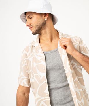 Chemise manches courtes et col cubain fine et fluide homme vue2 - GEMO (HOMME) - GEMO