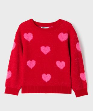 Pull douillet à motifs all over fille vue1 - GEMO (ENFANT) - GEMO